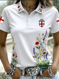 Women's Retro English Football Fan Printed Casual Jersey