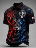 Retro England Football Fan Art Print Casual Jersey
