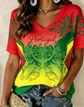 Women's Portugal Football Match Art Print T-Shirt