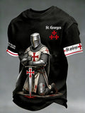 Men's  Retro St George's Day  Casual Short-Sleeve T-Shirt