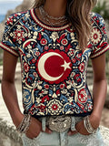 Women's Turkish Flag Print T-Shirts