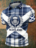 Men's Scotland Rugby Lover Printed Casual Tops