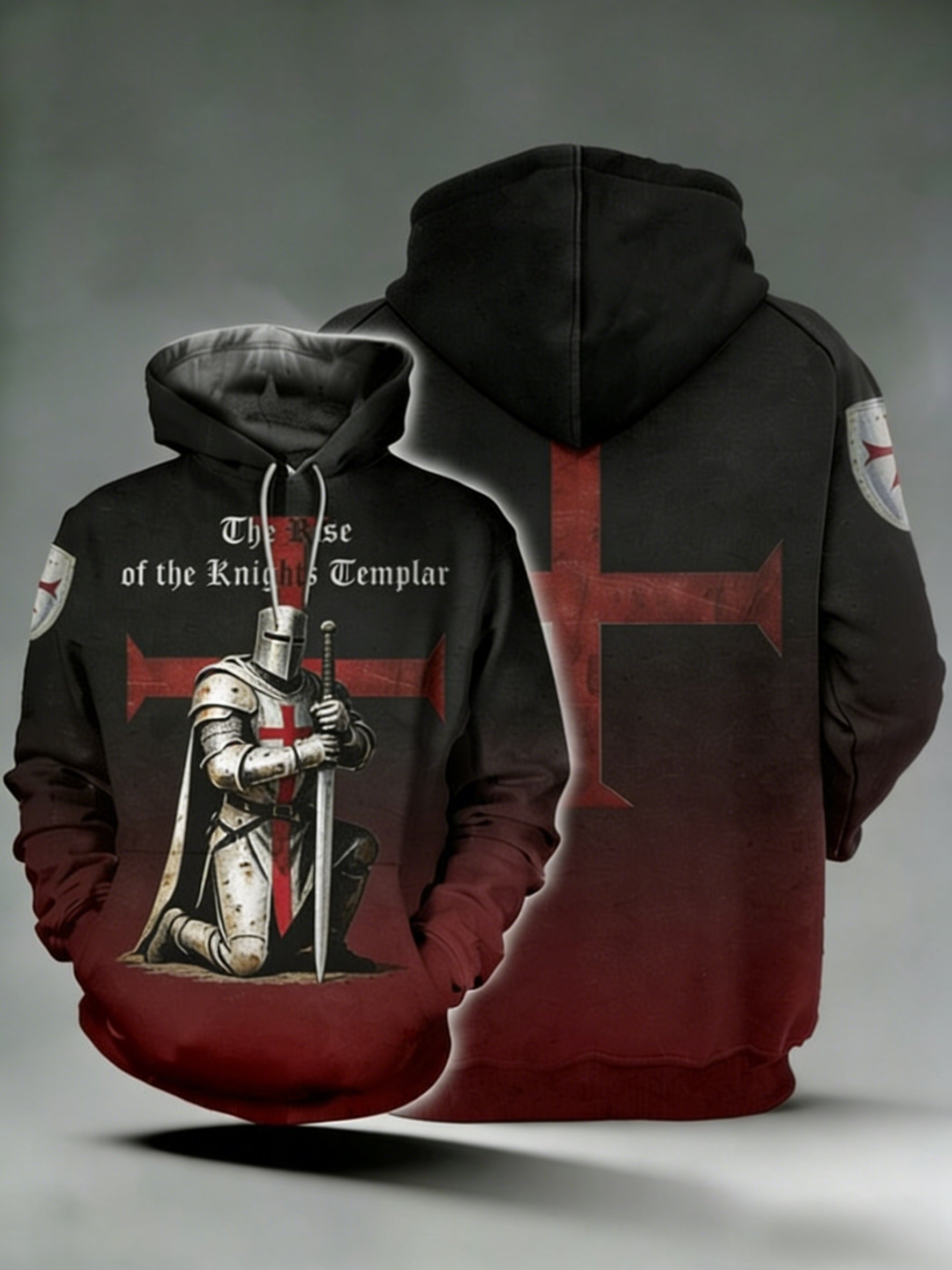 Men's  Retro St George's Day  Casual Hoodie Sweatshirt