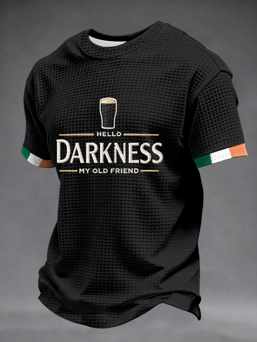 Men's Hello Darkness My Old Friend Waffle Short Sleeves T-shirt
