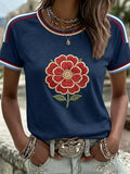 Women's UK England Tudor Rose Football Lover 2026 Printed T-shirt