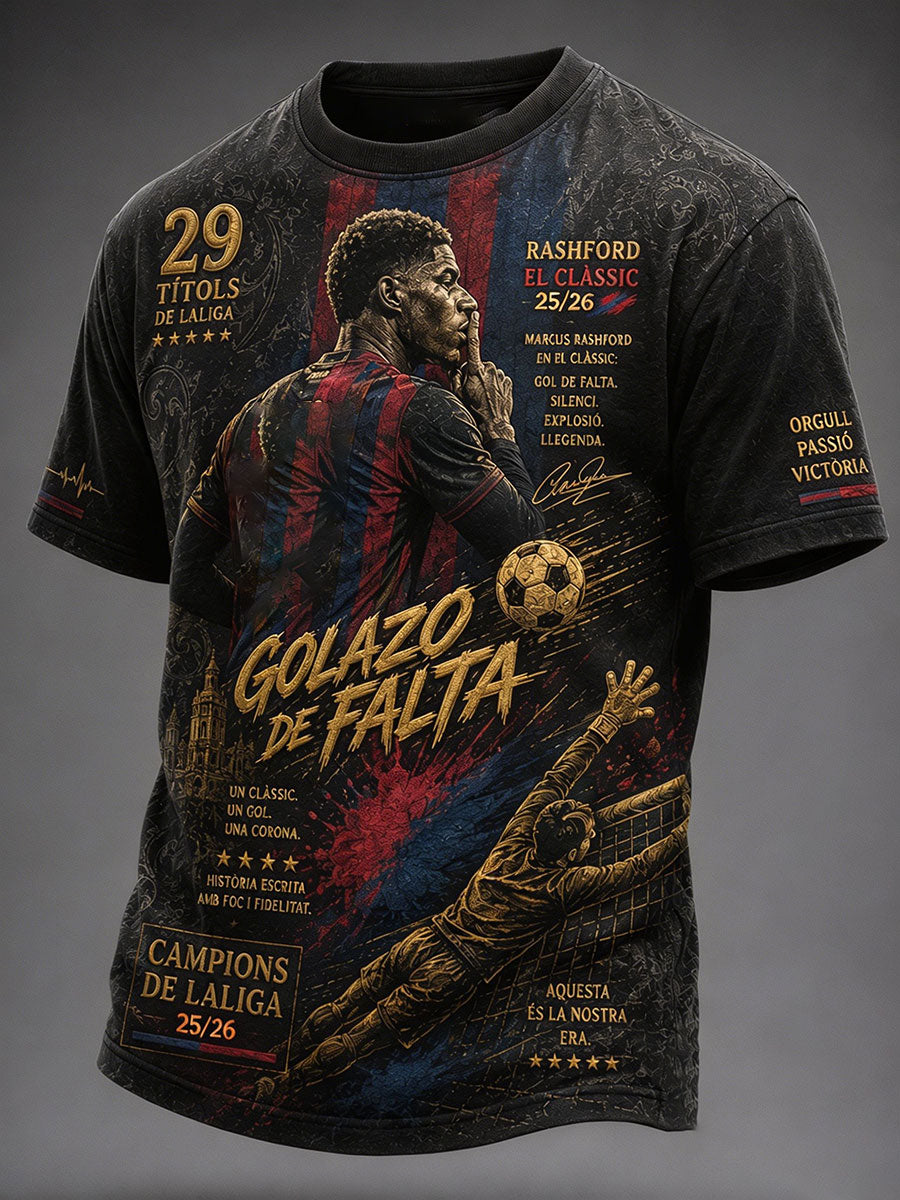 Men's Barcelona Football Lover Printed T-shirt