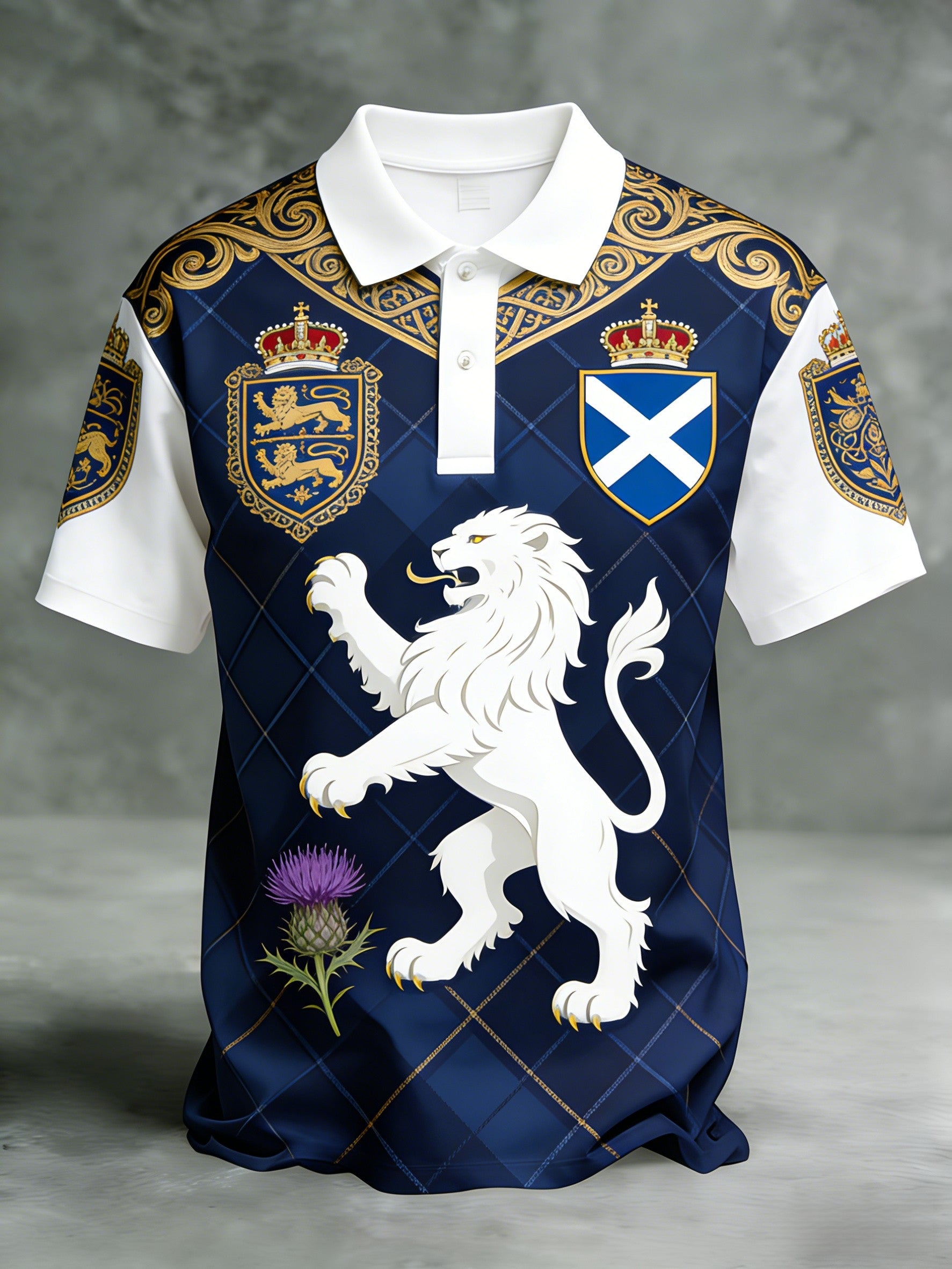 Unisex  Scotland We'll Be Coming 2026 Football Lover  Printed Short-Sleeve Polo Shirt