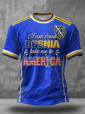 Men's Bosnia Football Lover ZMAJEVI Printed T-shirt