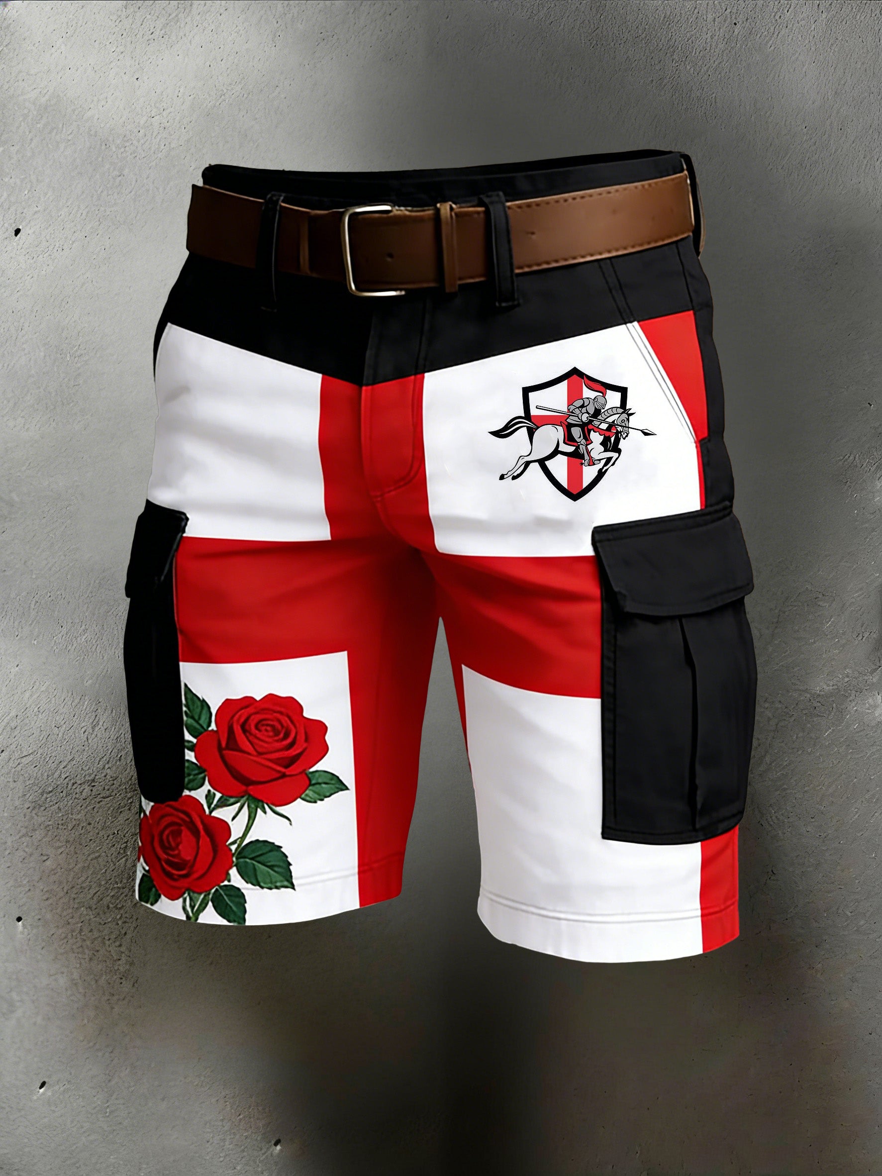 Men's St. George's Day Commemorative Printed Work Shorts