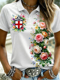 Women's Retro English Football Fan Printed Casual Jersey