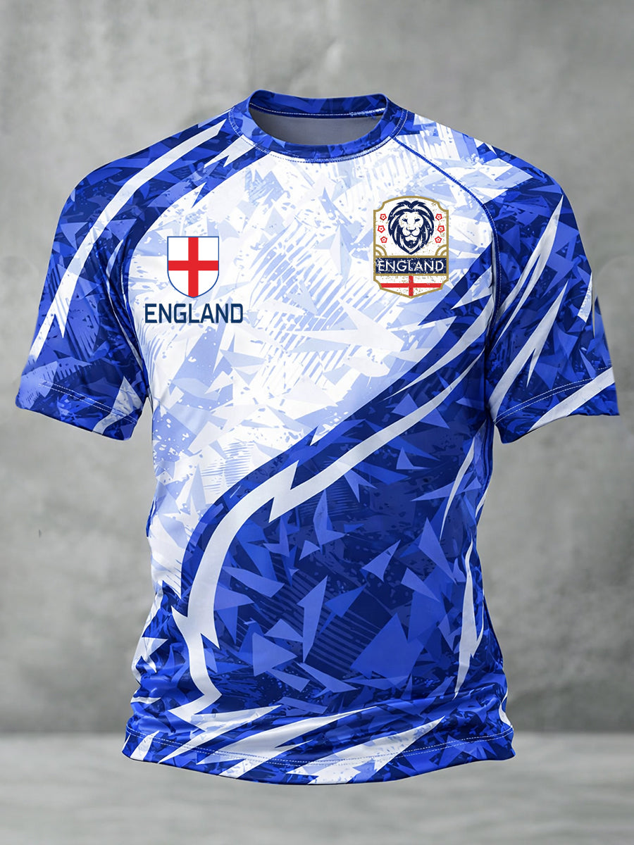 Retro British-Style  Football Fan Art Print Casual Jersey