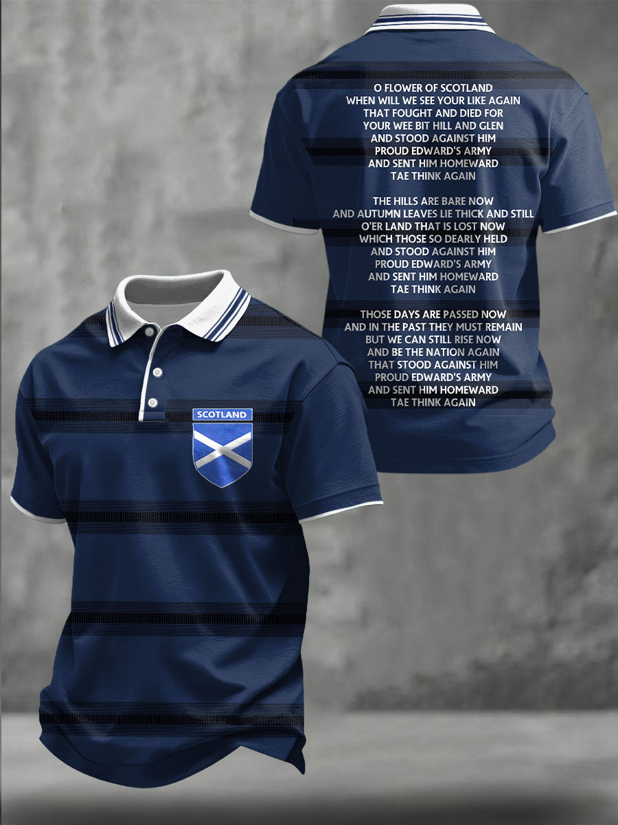 Men's Scotland Football Lover  Printed Casual Tops