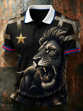 Retro British Football Fan Art Print Casual Polo Shirt