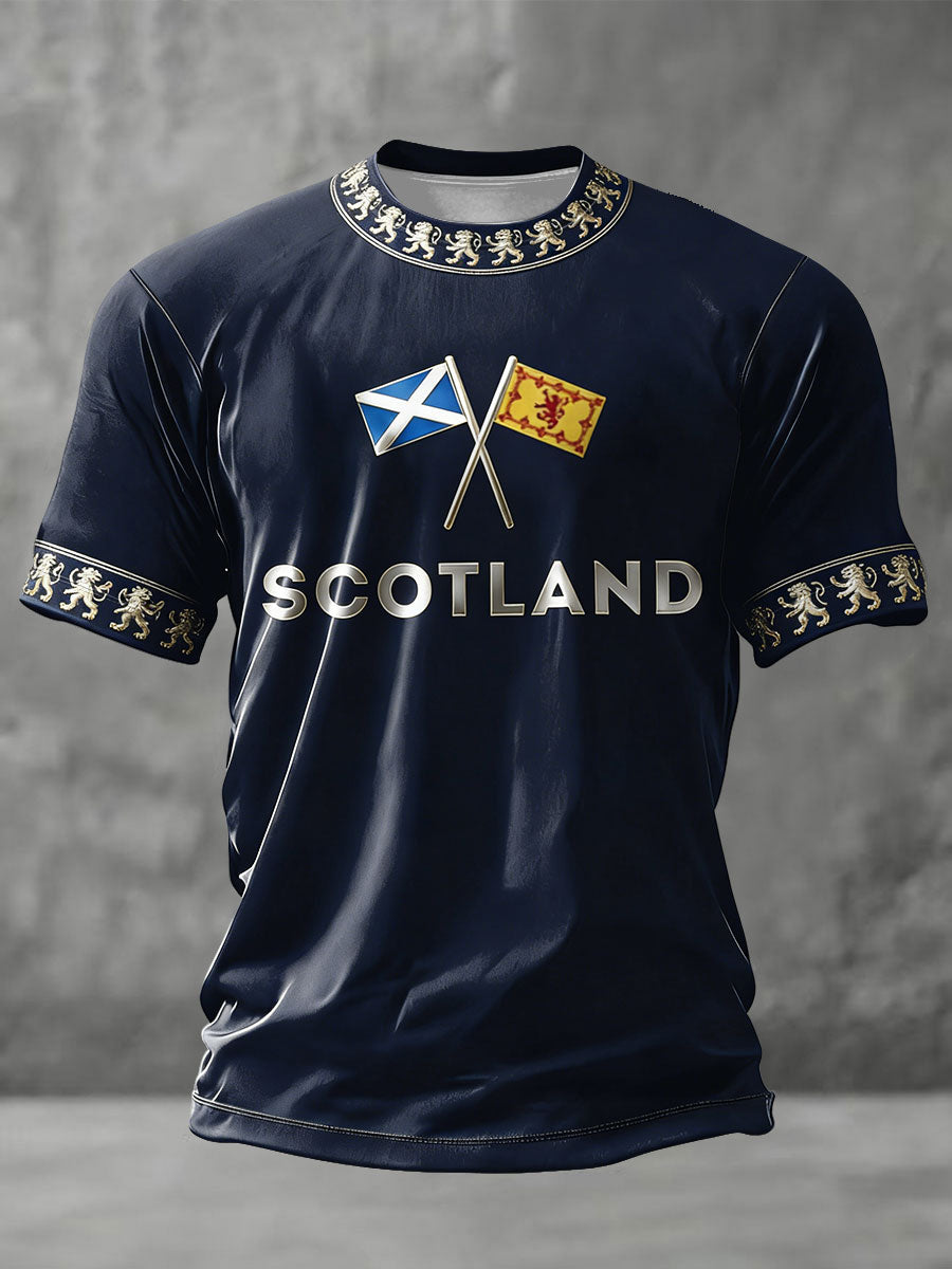 Men's Scotland Football Lover  Printed T-shirt
