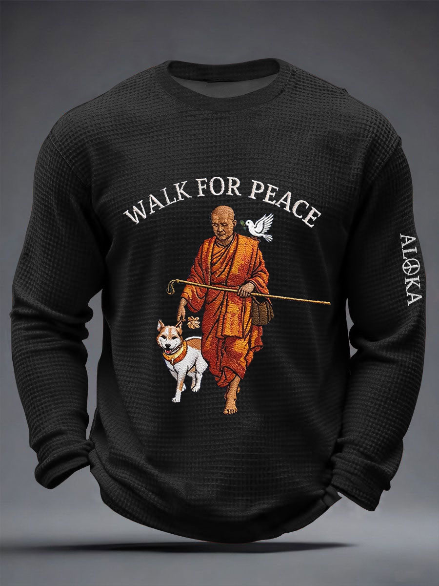 Men's Walk For Peace Waffle Long Sleeve T-Shirt