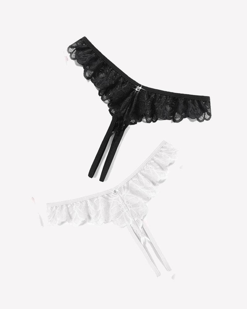 Lace Panties Criss Corss Thong