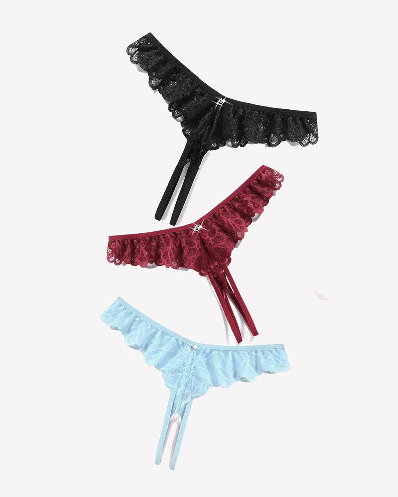 Lace Panties Criss Corss Thong