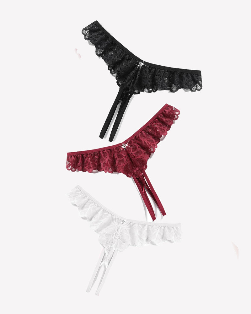Lace Panties Criss Corss Thong