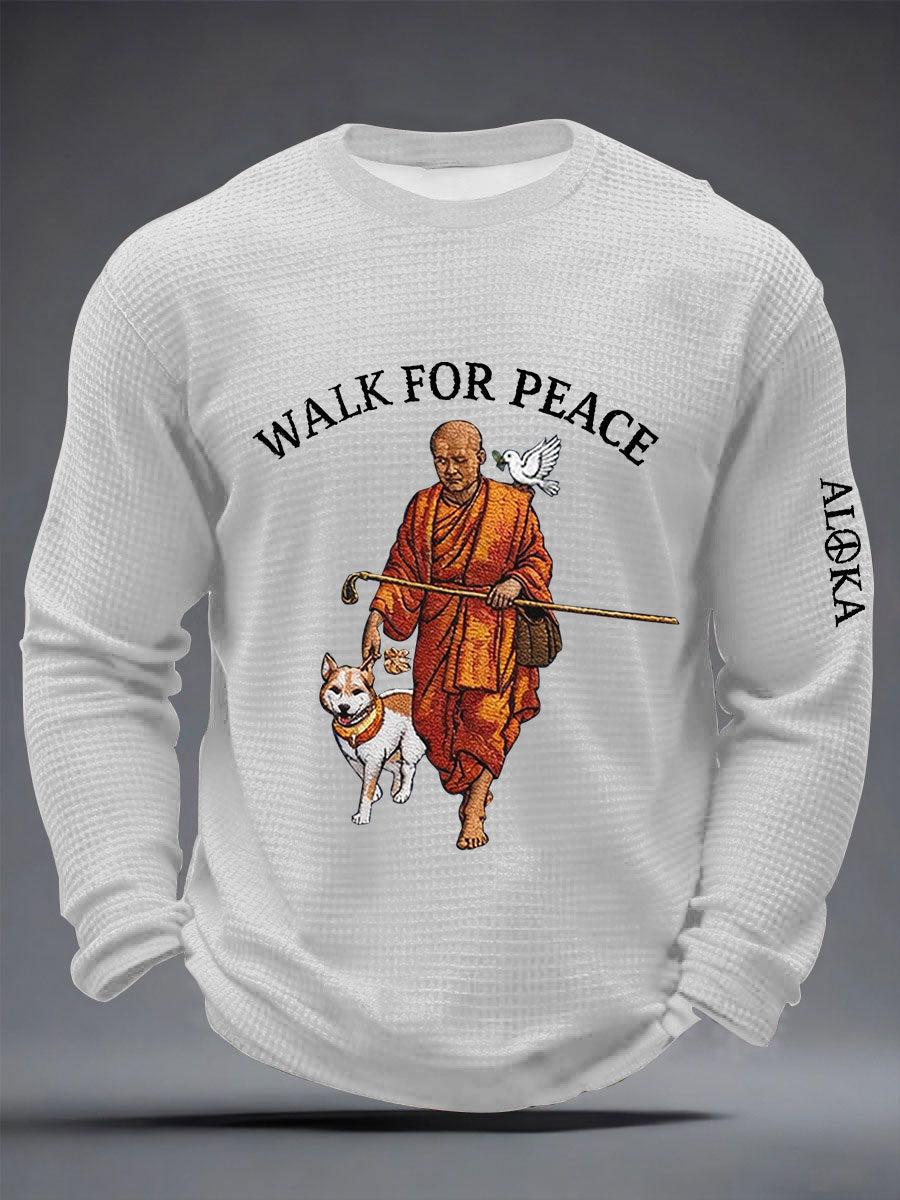 Men's Walk For Peace Waffle Long Sleeve T-Shirt