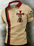 Men's  Retro St George's Day  Casual Short-Sleeve Polo Shirt