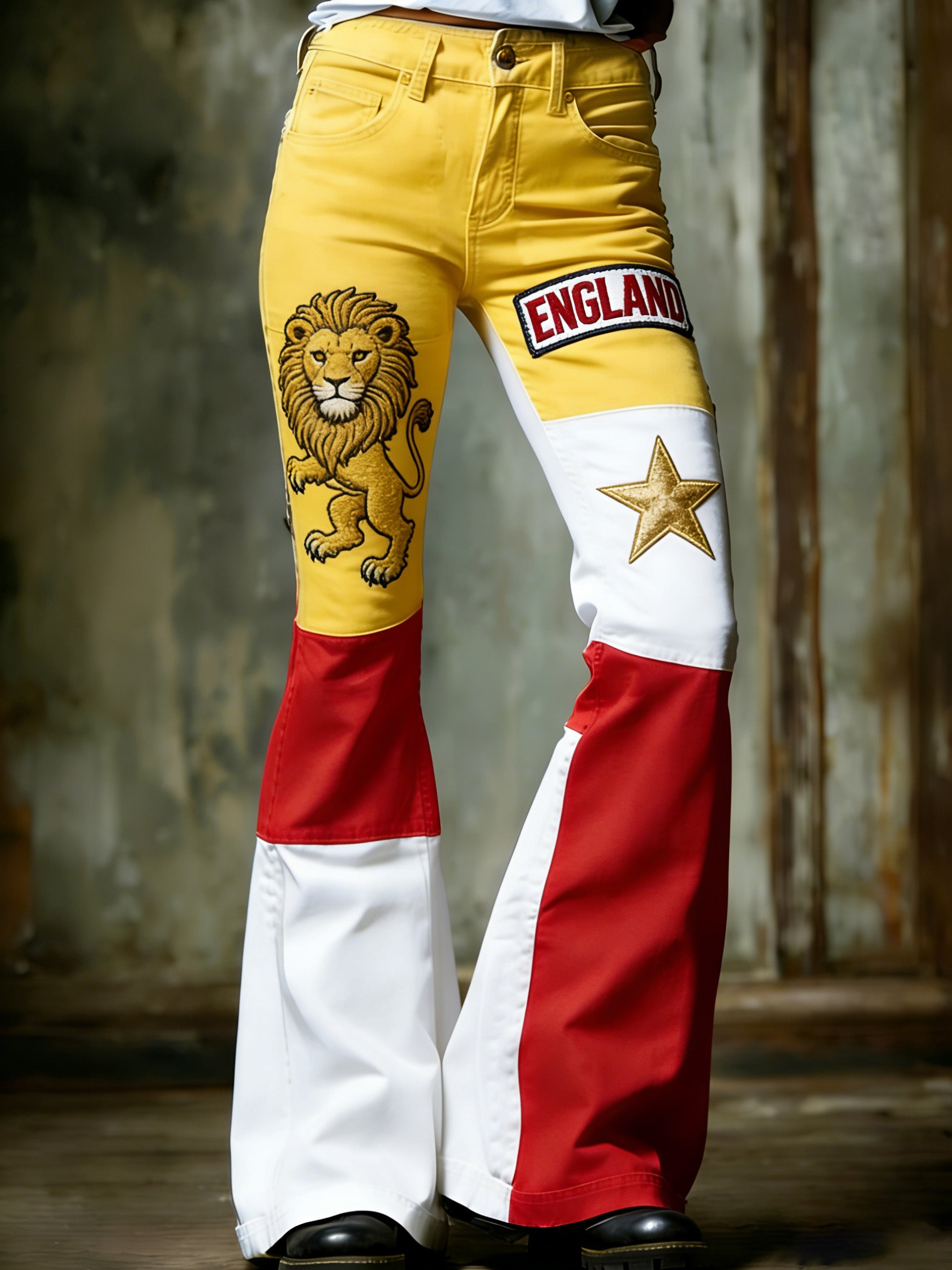Women's England Football Fan Art Print Trousers