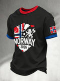 Men's Norway Football Match Support Art Print T-Shirt