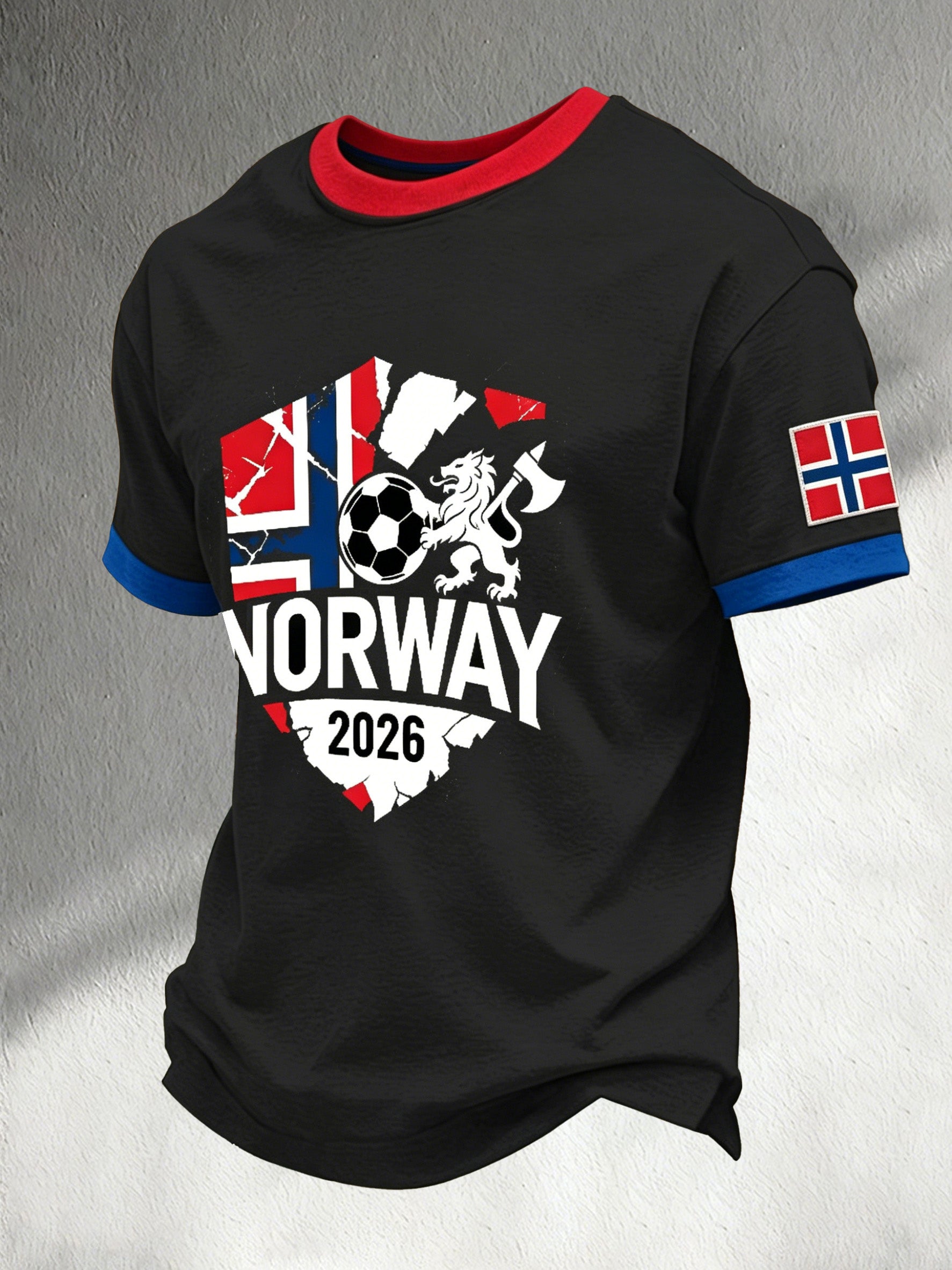 Men's Norway Football Match Support Art Print T-Shirt