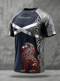 Men's Scotland Football  Art Print Waffle Short Sleeve