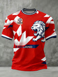 Retro British Football Fan Graphic Casual T-Shirt