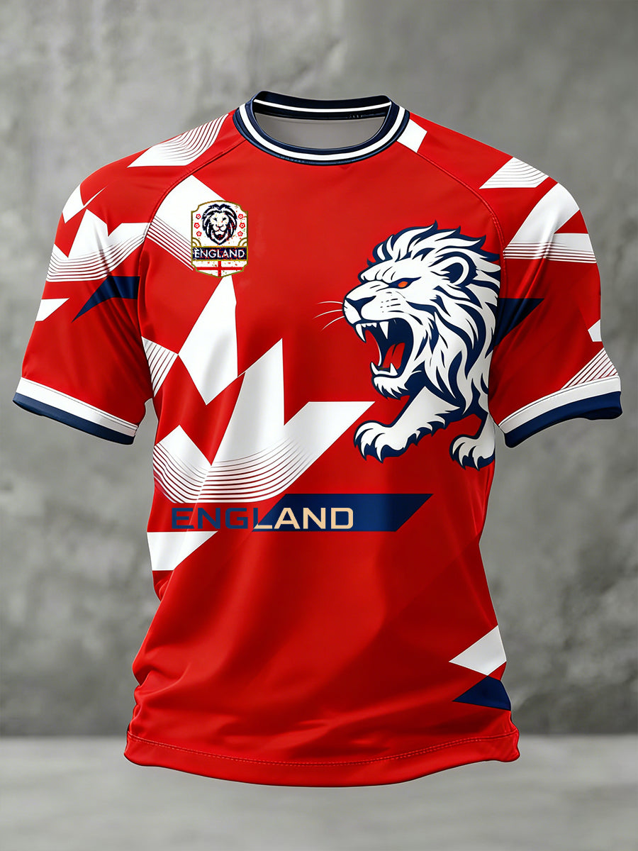 Retro British Football Fan Graphic Casual T-Shirt