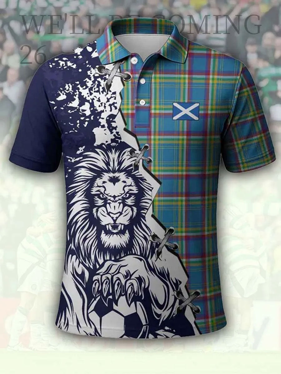 Men's Scotland Football Lover  Printed Casual Tops