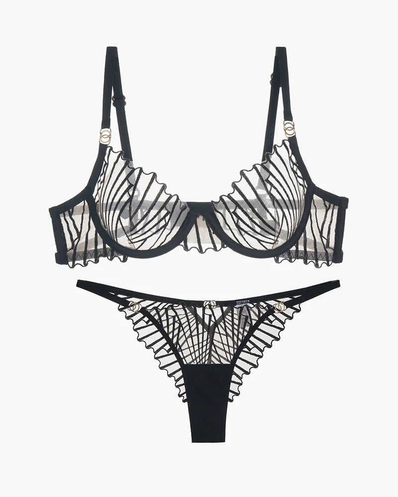 Thin Embroidered Bra and Panty 2 Sets