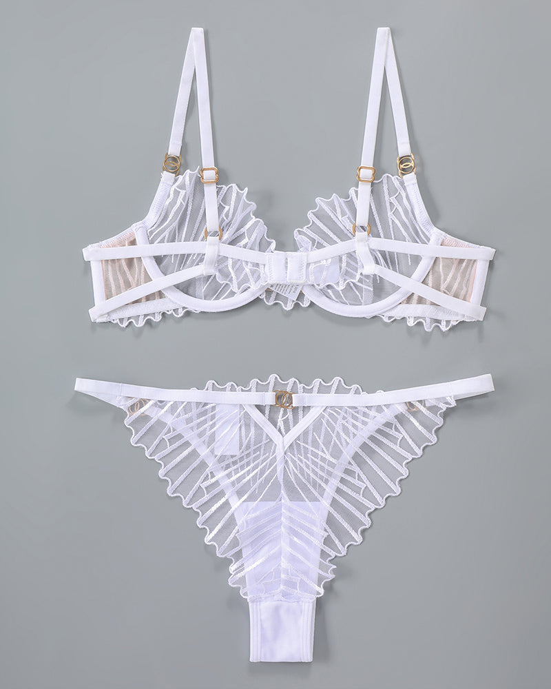 Thin Embroidered Bra and Panty 2 Sets