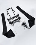 Choker Push Up Bra Garter Belt Lingerie Set