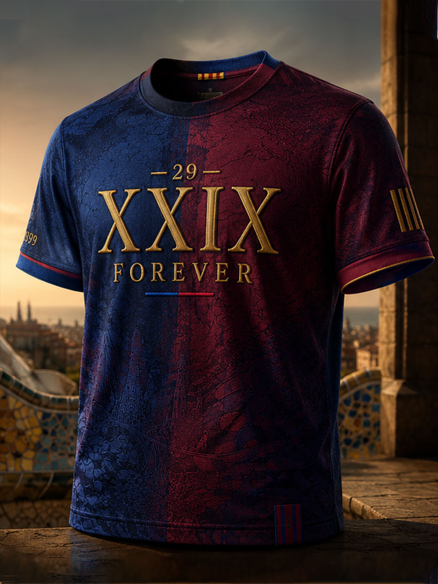 Men's Spain Orgull Blaugrana Football Lover Art Printed T-shirt