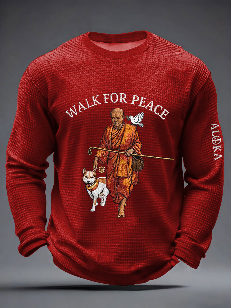 Men's Walk For Peace Waffle Long Sleeve T-Shirt