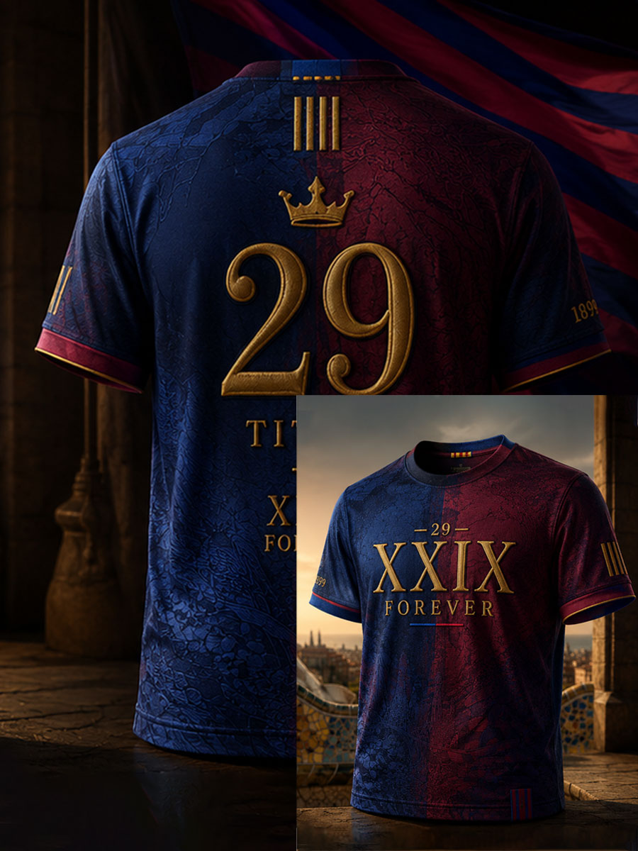 Men's Spain Orgull Blaugrana Football Lover Art Printed T-shirt