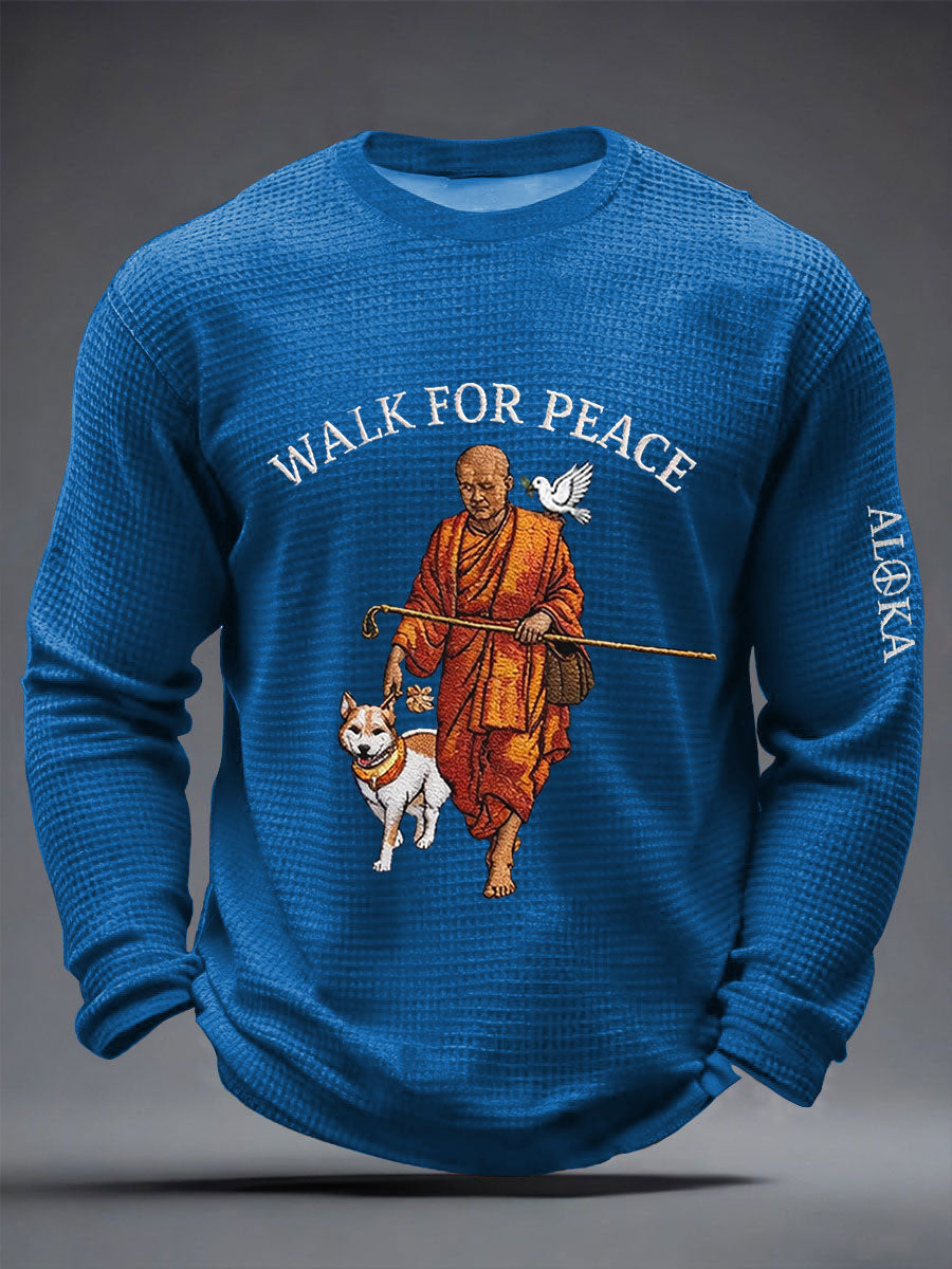 Men's Walk For Peace Waffle Long Sleeve T-Shirt