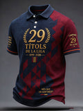 Men's Spain Orgull Blaugrana Football Lover Art Printed Casual Tops