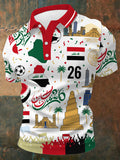 Men's Iraqi Football Print Casual T-shirt