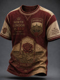 Men's Highbury Proud North London Football Lover Printed T-shirt