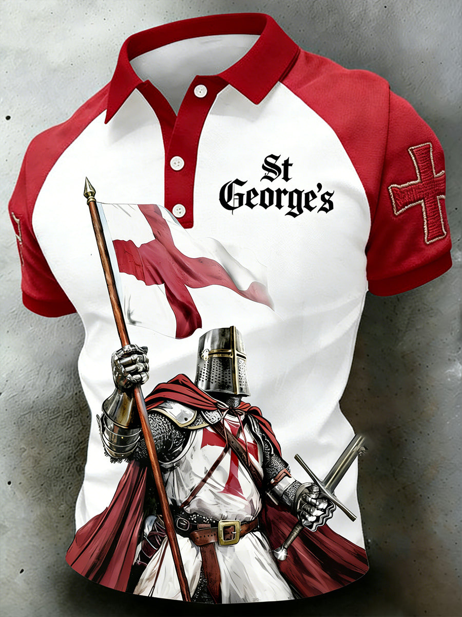 Men's St. George's Day Print Polo Shirt