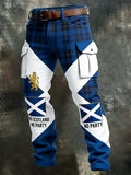 Men's Scotland Football Lover   Business Style Casual Work Trousers