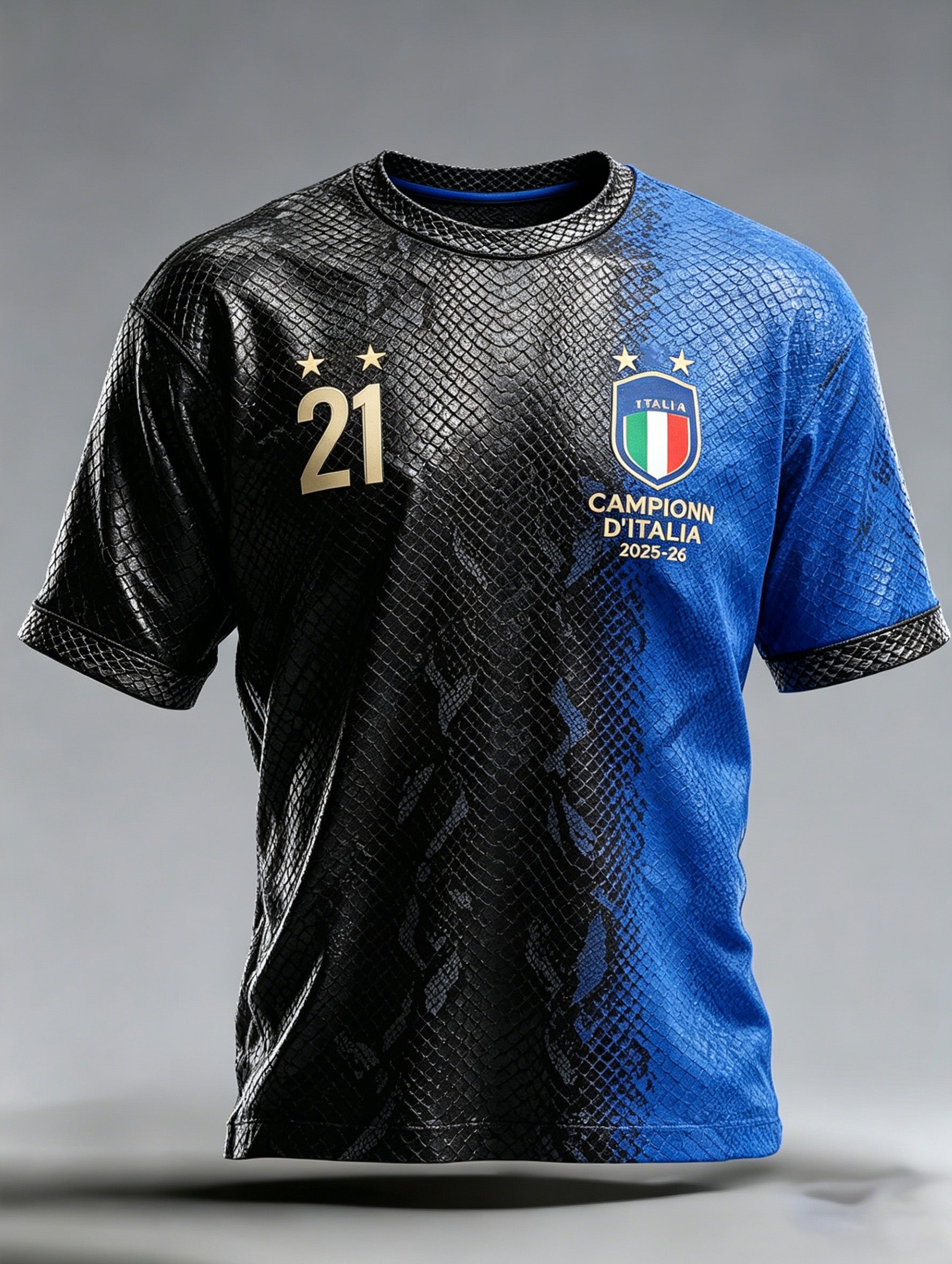 Men's Italian Football Match Support Art Print Short-Sleeve T-Shirt