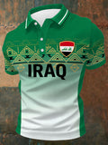 Men's Iraqi Football Print Casual Top