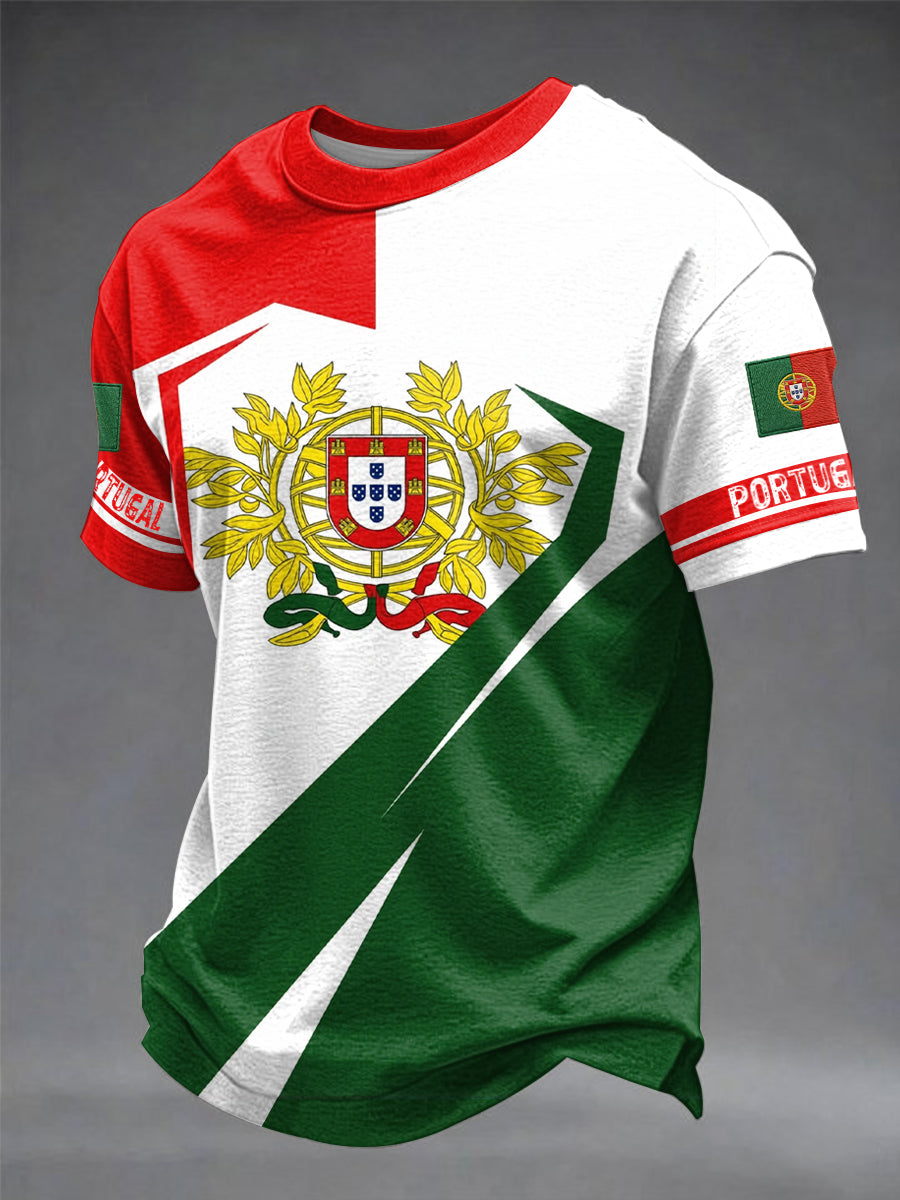 Men's Portuguese Soccer Printed T-shirt