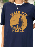Women's Monk Hiking Commemorative Print T-Shirt
