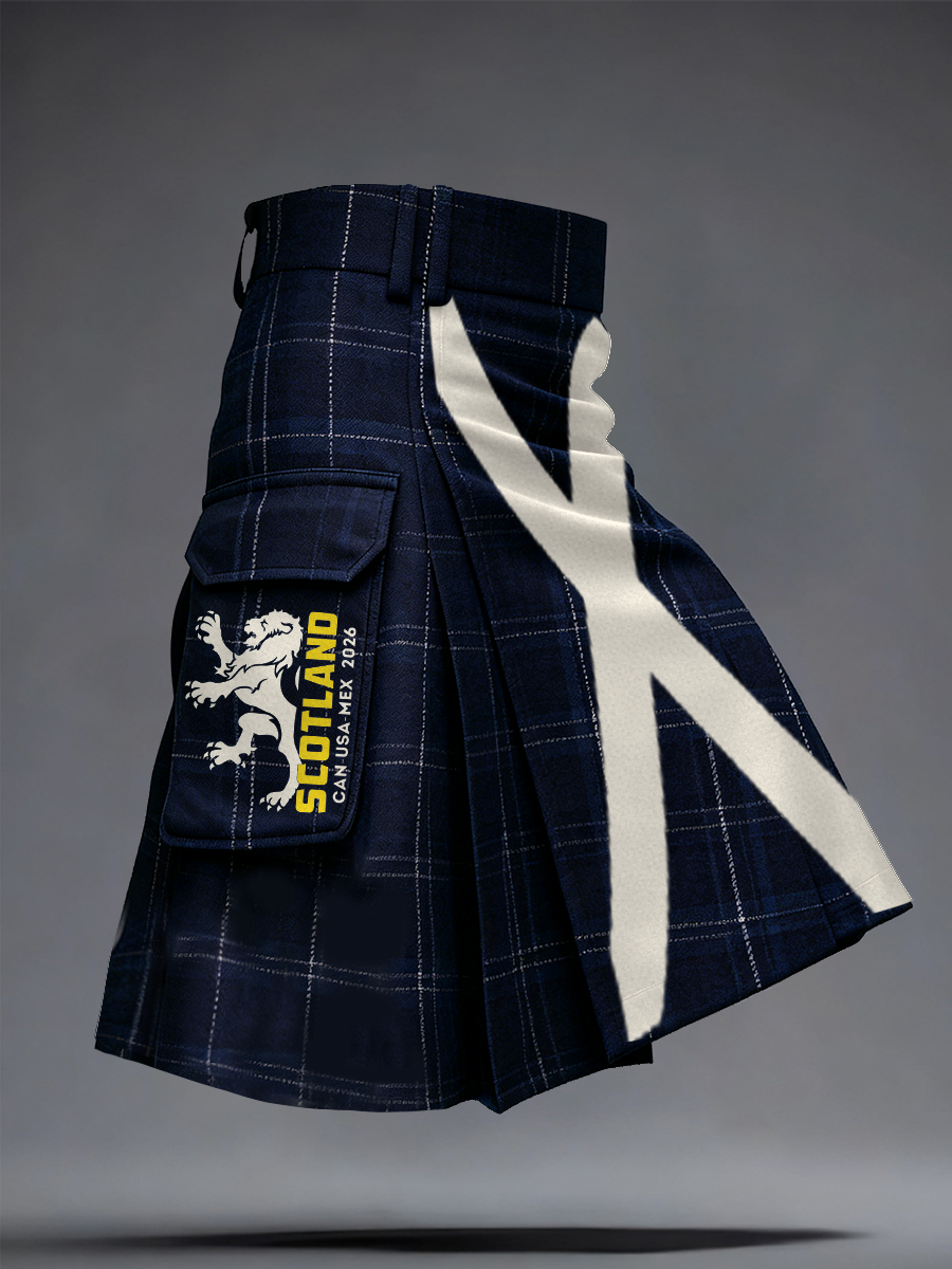 Unisex Scotland Football Lover  Printed Kilt Skirt