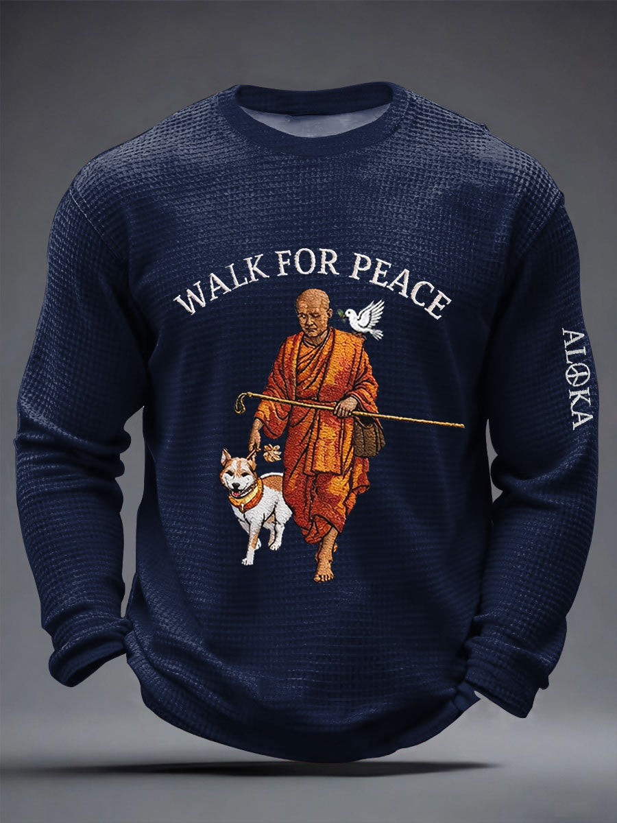 Men's Walk For Peace Waffle Long Sleeve T-Shirt