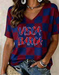 Women's Barcelona, Spain Football Art Print T-Shirt